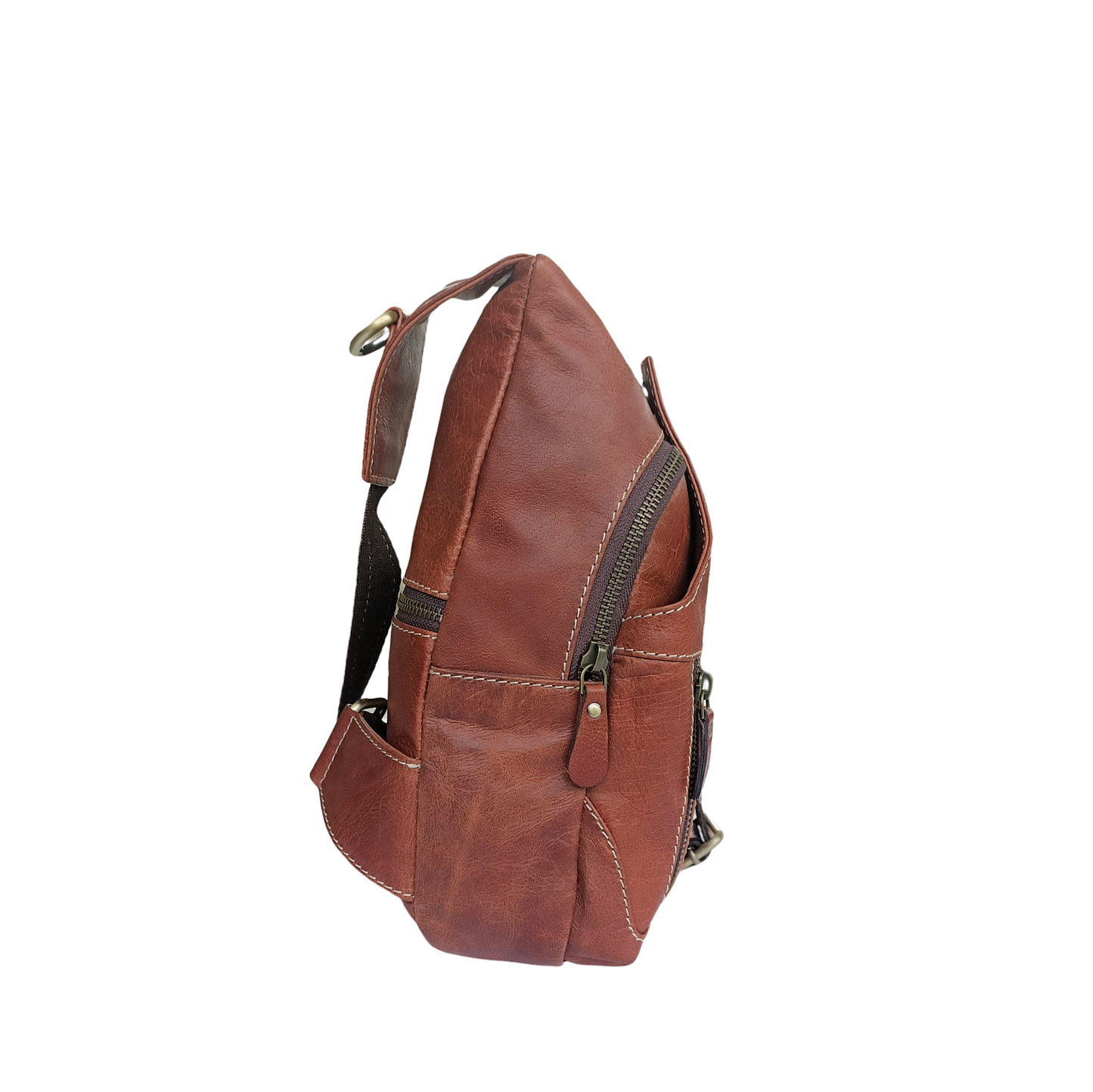 Draagbare leren rugzak