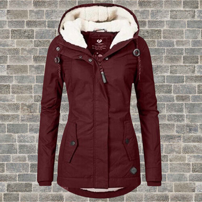 Jenna - Behaaglijke Sherpa Hoodie Jas