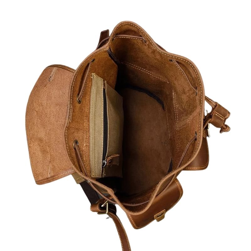 Unisex Crazy Horse leren rugzak