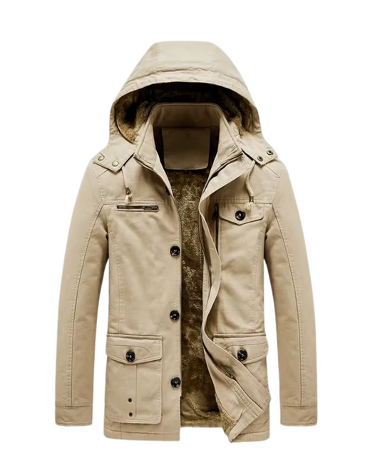 Elegante gewatteerde premium winterjas