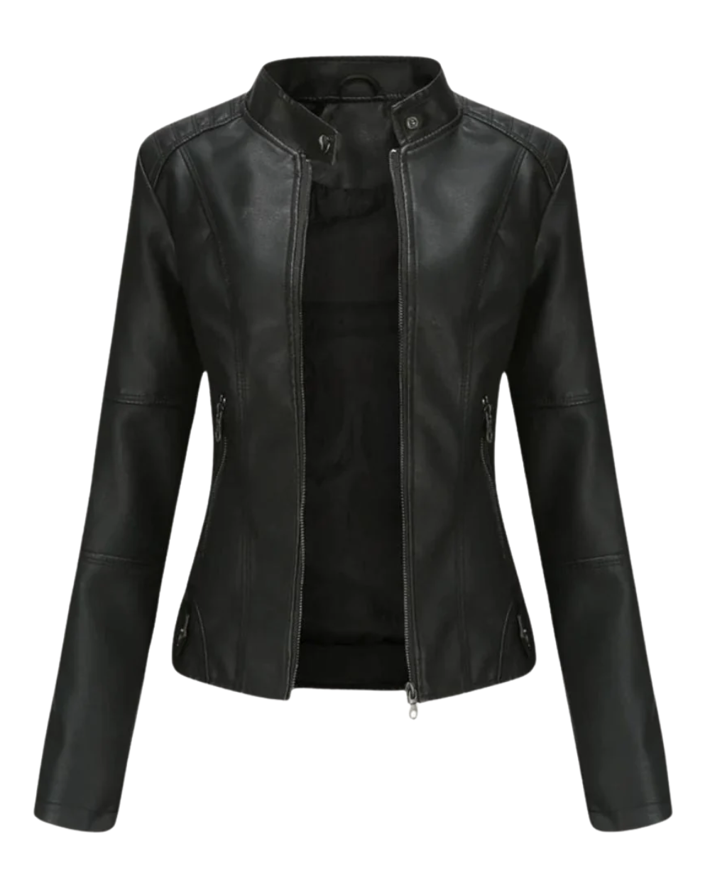 Karolina | Taillierte Kunstlederjacke