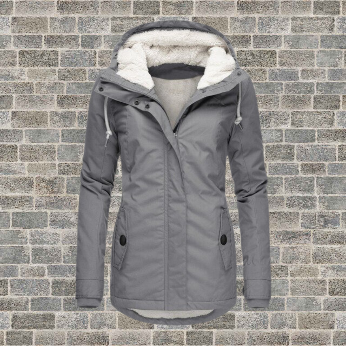 Jenna - Behaaglijke Sherpa Hoodie Jas