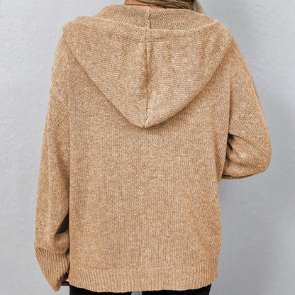 Ariella | Vest met capuchon en knopen