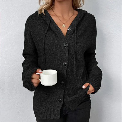 Ariella | Vest met capuchon en knopen