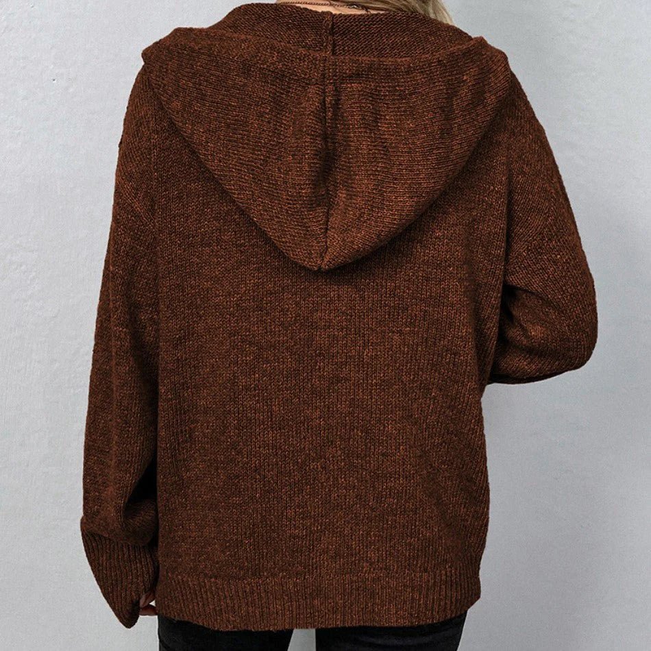 Ariella | Vest met capuchon en knopen