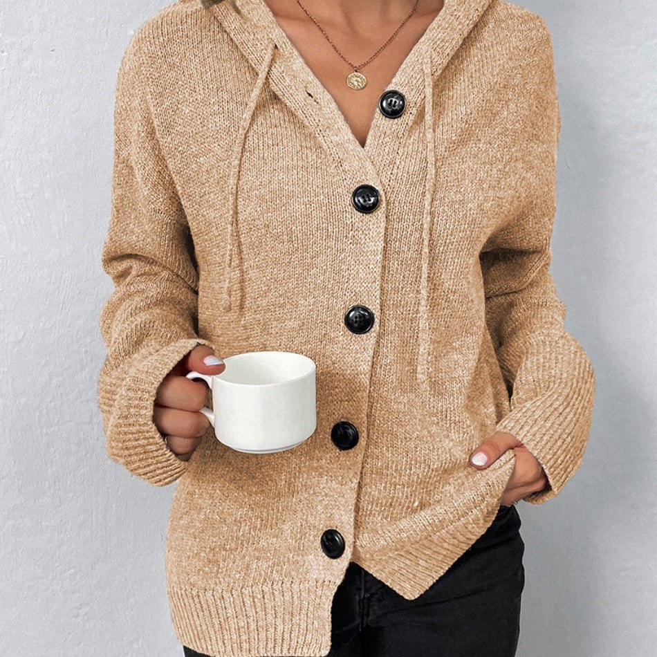 Ariella | Vest met capuchon en knopen