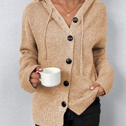 Ariella | Vest met capuchon en knopen