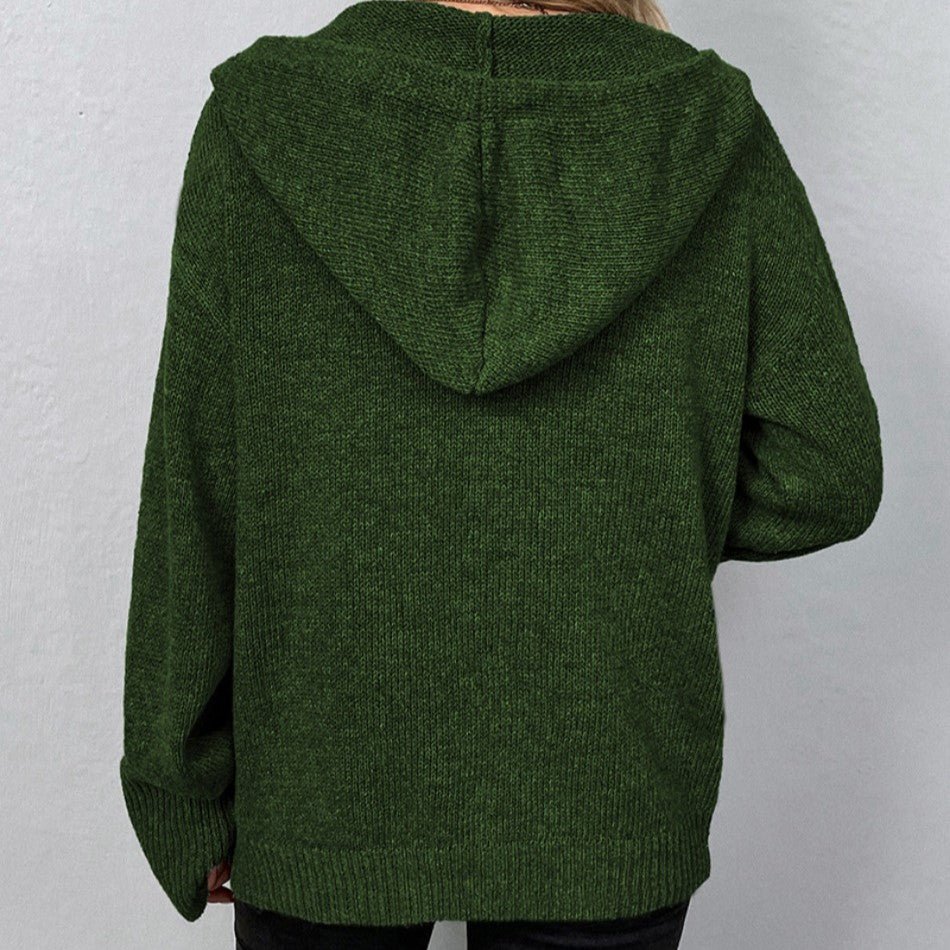 Ariella | Vest met capuchon en knopen