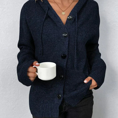 Ariella | Vest met capuchon en knopen