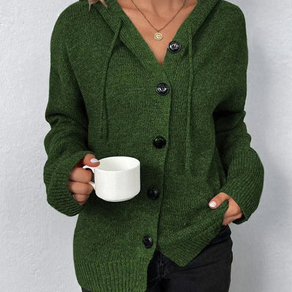 Ariella | Vest met capuchon en knopen