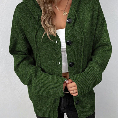 Ariella | Vest met capuchon en knopen