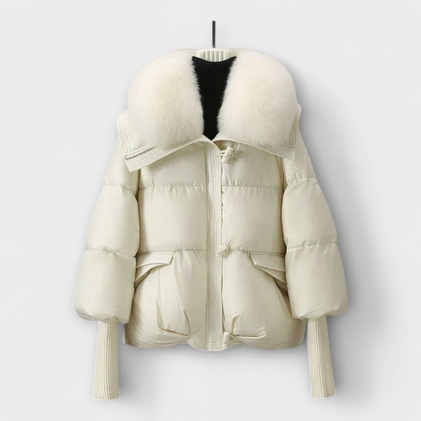 Lucyna - Elegante Jacke mit Pelzbesatz