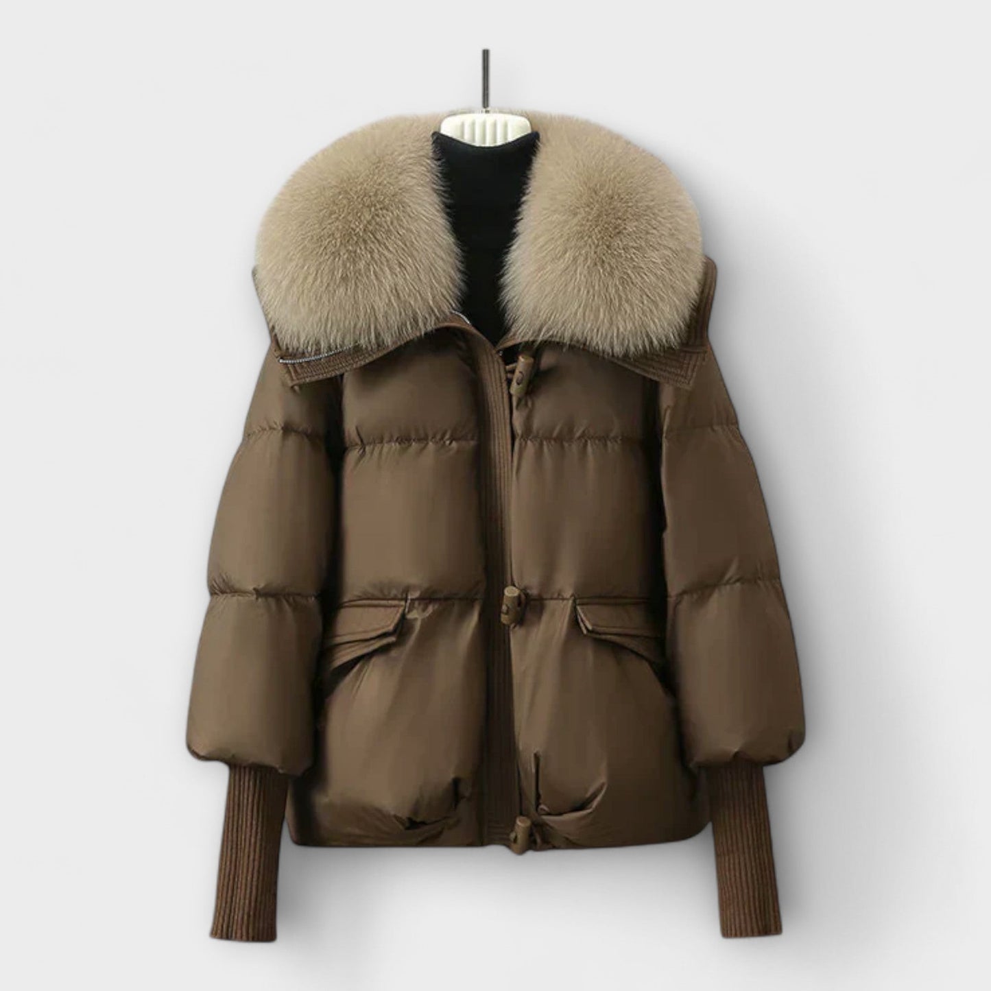 Lucyna - Elegante Jacke mit Pelzbesatz