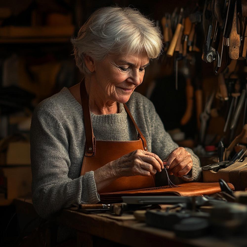 Knoten | Retro-Tasche Twist in Blau-Rosa
