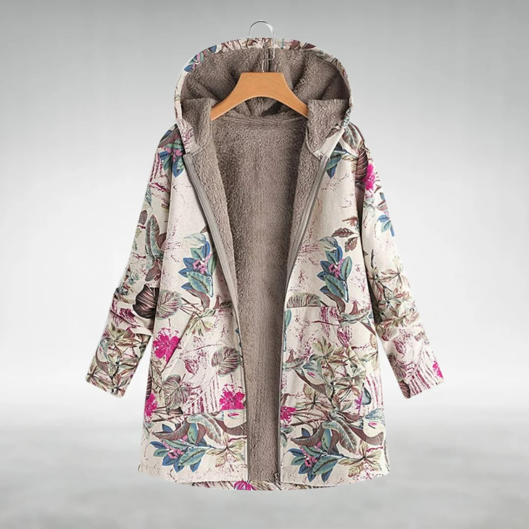Cybèle – Veste polaire fleurie élégante