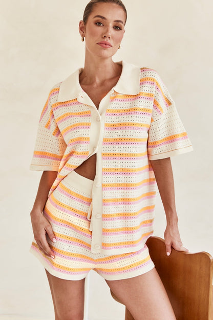 THARAH Lichtgewicht gebreid ensemble: Elegantie & comfort voor lente/zomer