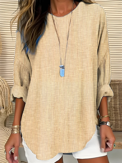Stacy | Trendy Gestreepte Blouse