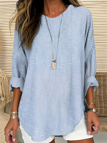 Stacy | Trendy Gestreepte Blouse