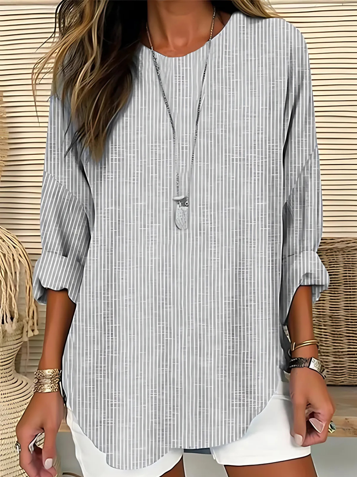 Stacy | Trendy Gestreepte Blouse