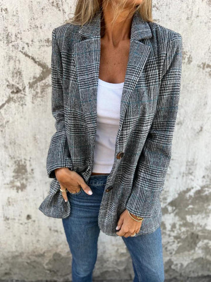 Nina – Klassieke geruite blazer