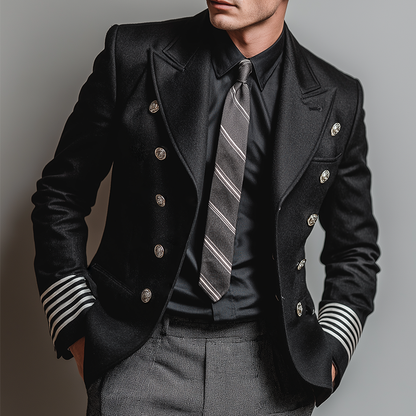 Blazer voor heren, retro, casual, gestreept