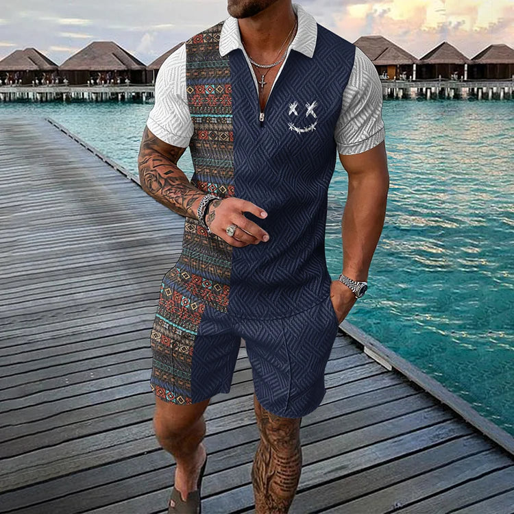 EMIL | TIJDREIZIGER POLOSHIRT- & SHORTSET