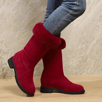 Victoria | Kunstfellgefütterte Stiefel in mittlerer Höhe