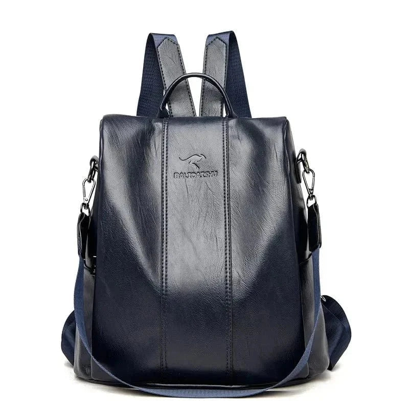Langlebiger und sicherer PU-Leder-Rucksack