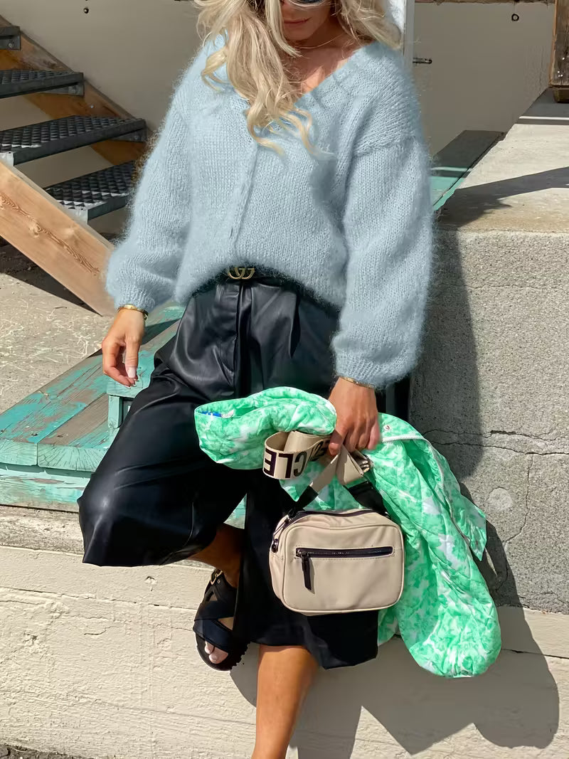 Hozanna - Strickpullover mit Knöpfen und langen Ärmeln