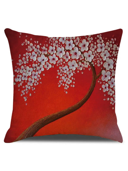 Barneys New York | Bloemenboom olieverfschilderij kunst kussensloop