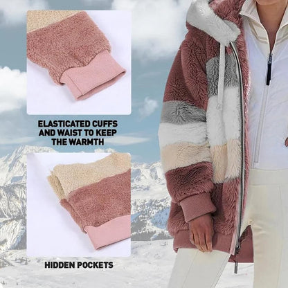 Viviana™ | Luxe & knusse colorblock-jas van imitatiebont