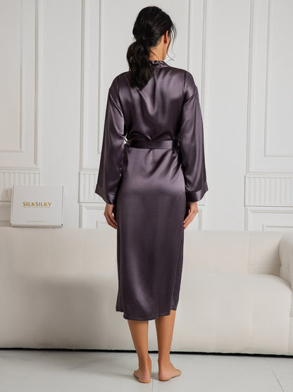Elegante lange jurk van pure zijde voor dames