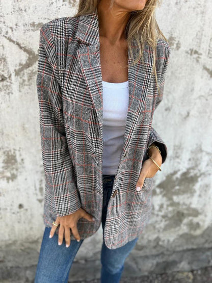 Nina – Klassieke geruite blazer