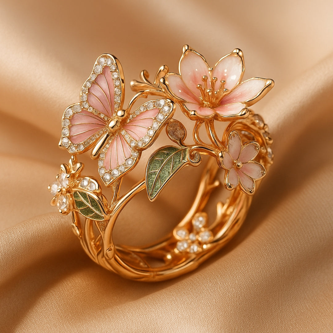 Nature Bright Vlinder Zirkonia Ring