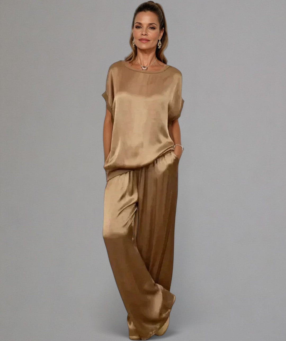 Tharah | Dames set met satijnachtige textuur