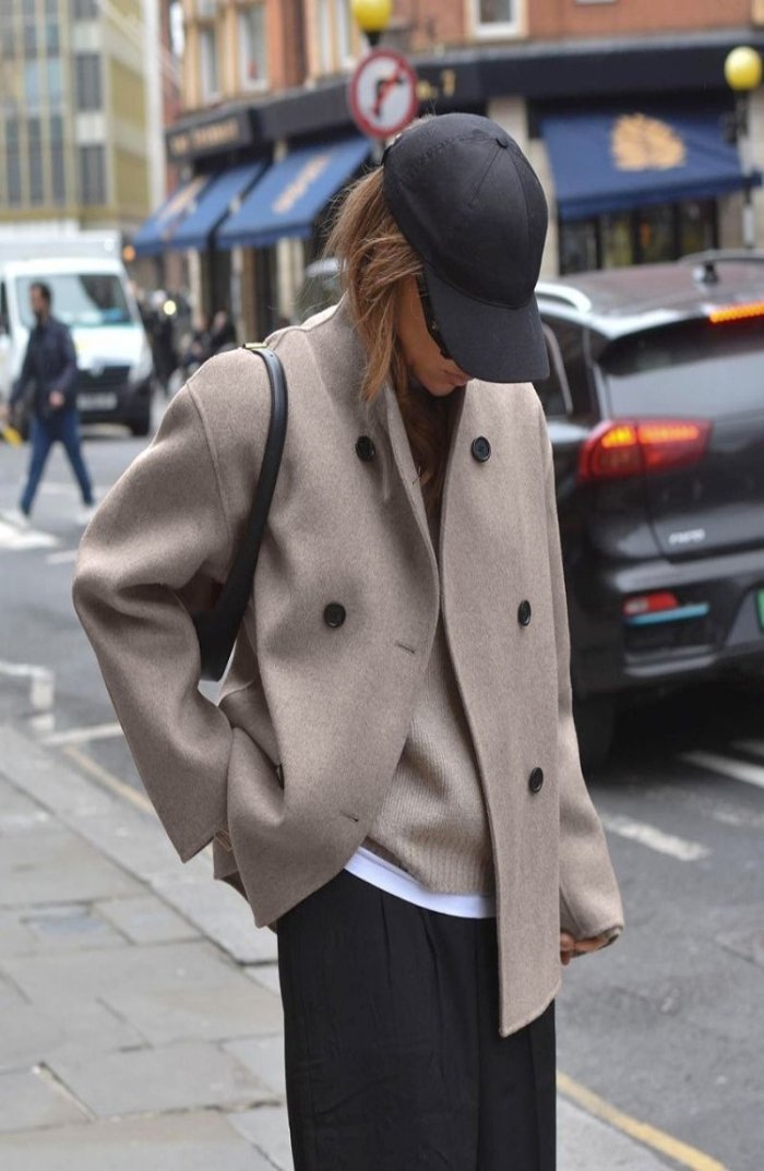 Anaia | Oversized jas in Franse stijl