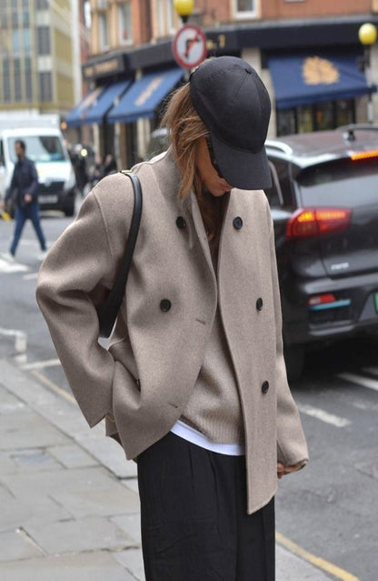 Anaia | Oversized jas in Franse stijl