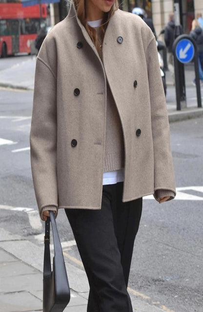 Anaia | Oversized jas in Franse stijl