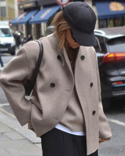 Anaia | Oversized jas in Franse stijl