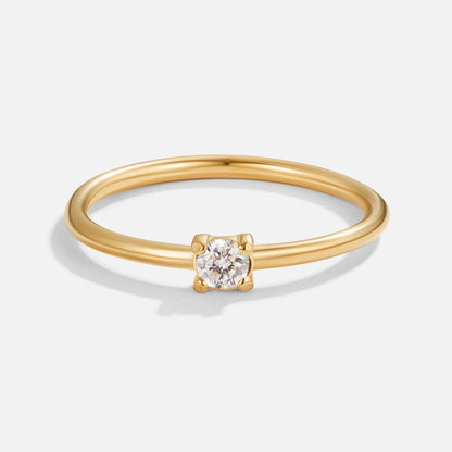 Gouden ring met april geboortesteen