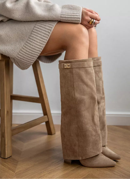 ARABELLA™ - Khaki Suède Laarzen