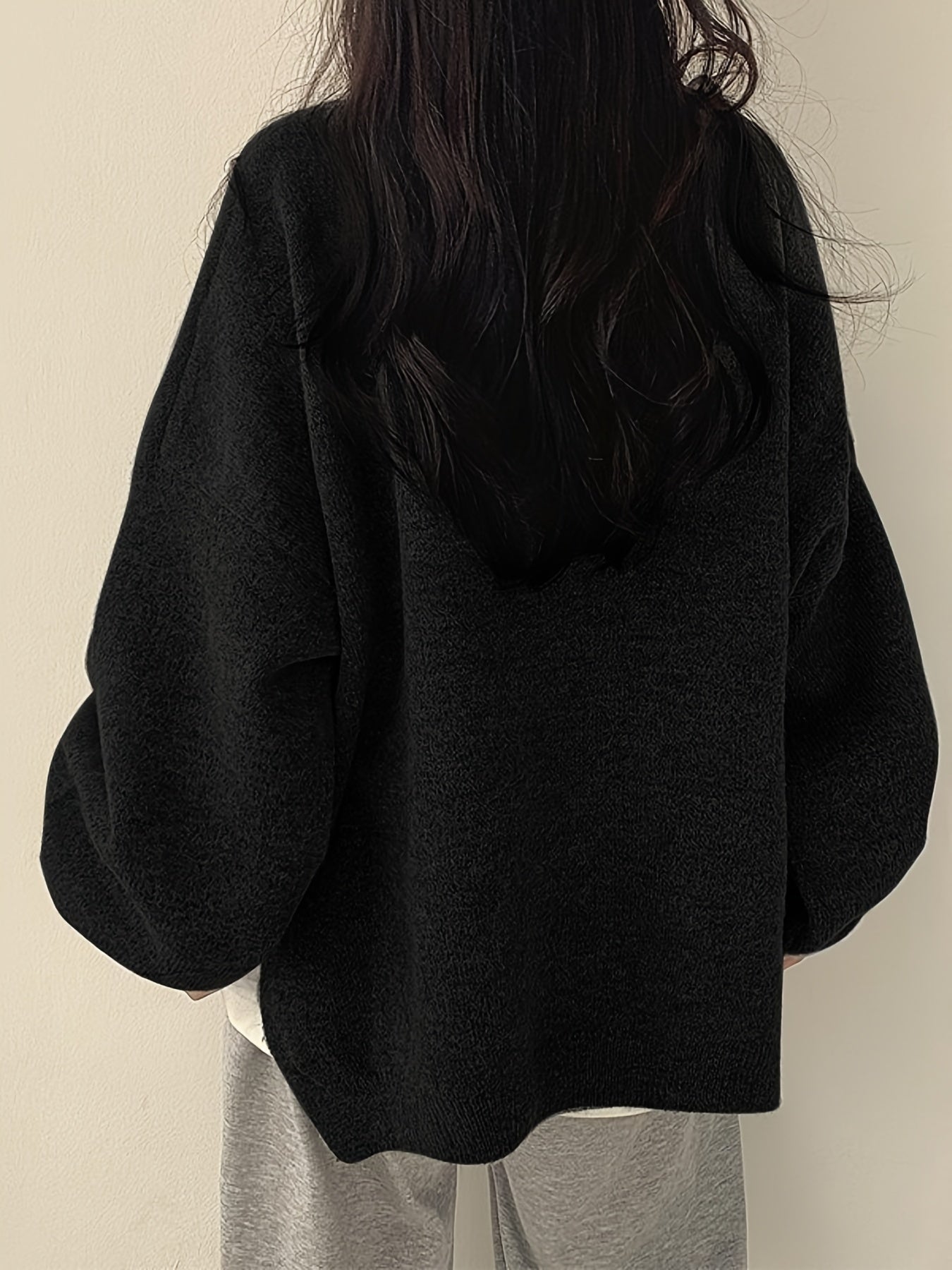 Pearline - Rundhals Pullover mit langen Ärmeln