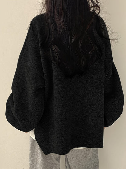 Pearline - Rundhals Pullover mit langen Ärmeln