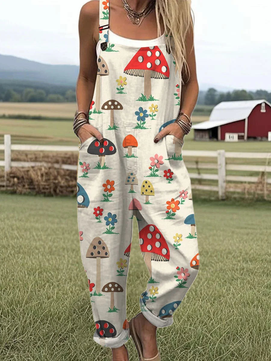 Vintage Floral Jumpsuit Damen - Müheloser Stil & Ganztägiger Komfort