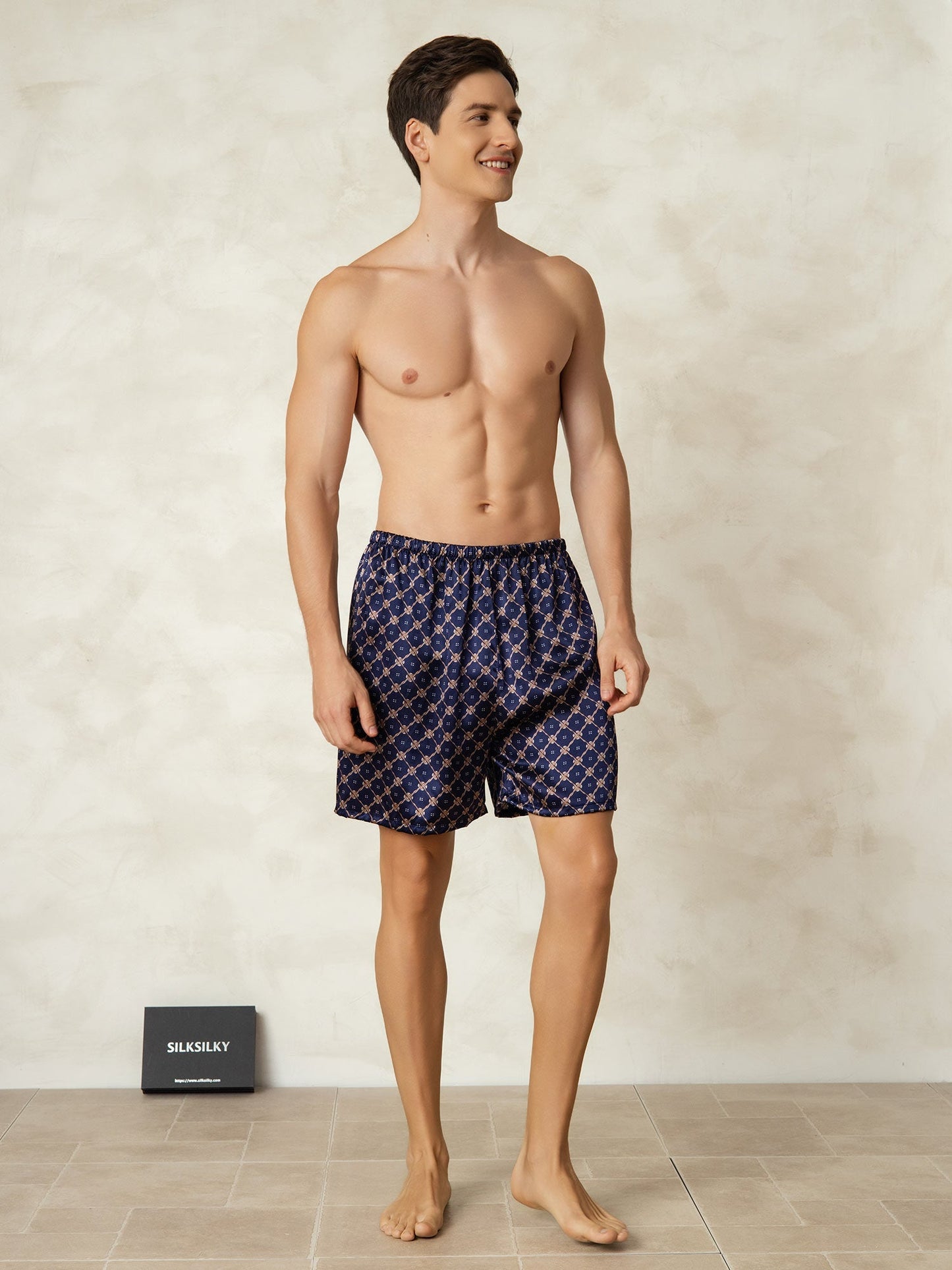 Shorts De Salon En Soie Confortable Pour Homme
