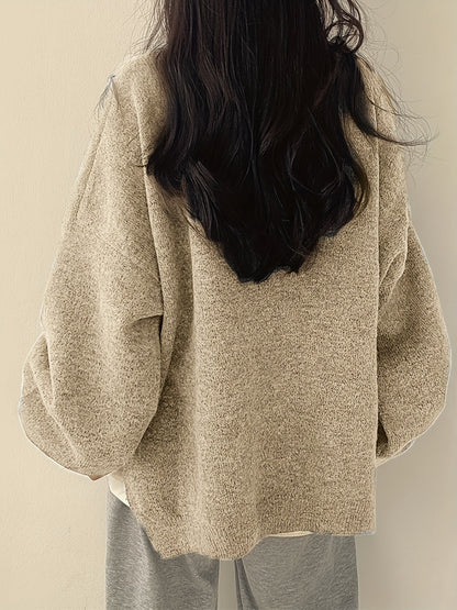 Pearline - Rundhals Pullover mit langen Ärmeln