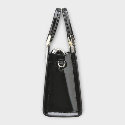 Olivia - Glänzende Krokodil-Optik Handtasche