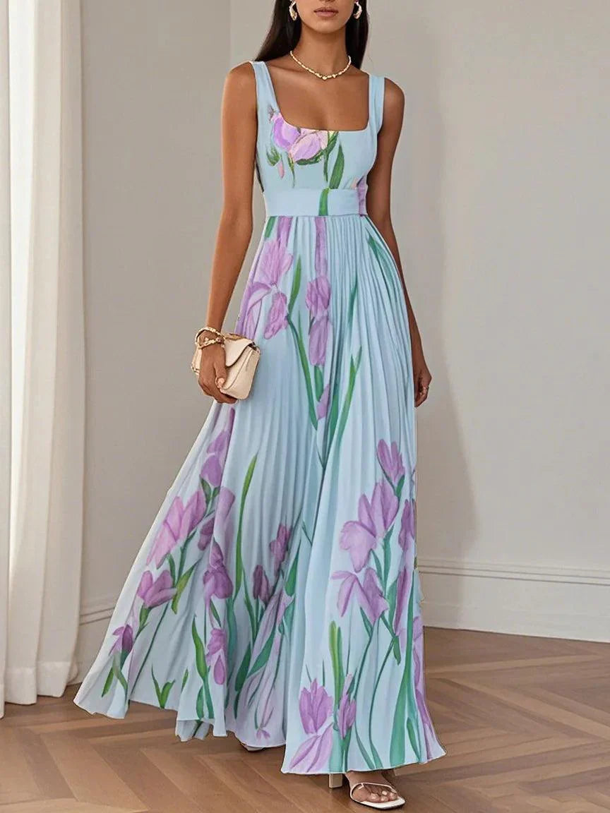 Liviana | Geplooide maxi-jurk