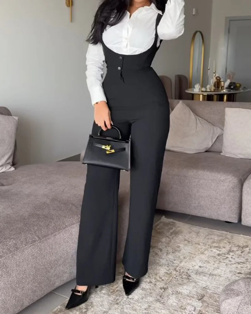 Two-piece dungaree jumpsuit set - Durane