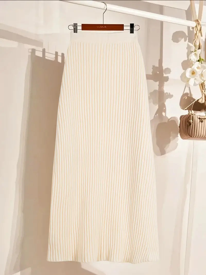 Rosette gebreide midirok